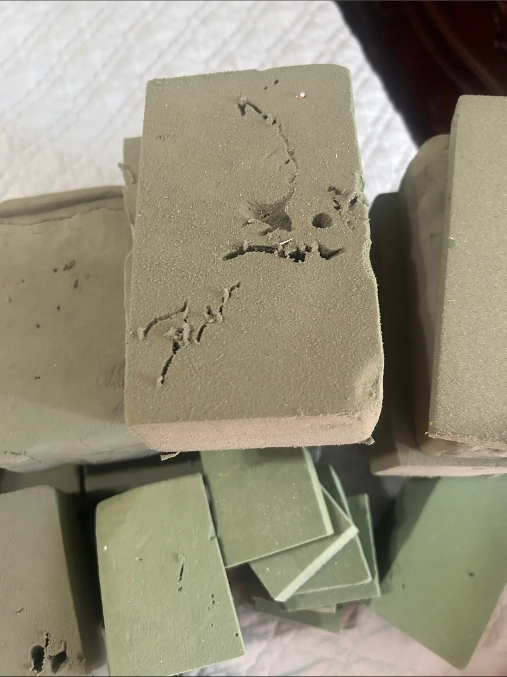 Assorted Floral Foam Blocks & Cylinders - Sage Green Craft Foam